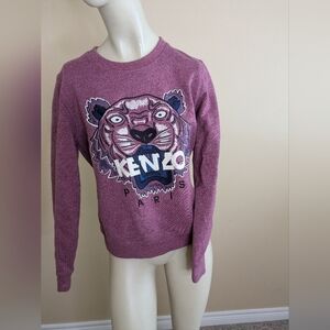 Kenzo Tiger Sweatshirt Embroidered Long Sleeve Casual Women's Medium